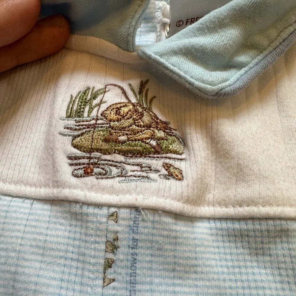 Charming Light Blue Baby Bodysuit with Collar